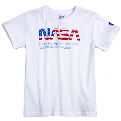 Chlapčenské tričko NASA biele