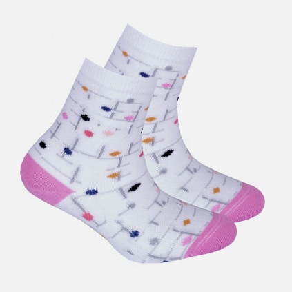 Dievčenské vzorované ponožky GATTA MAGIC biele