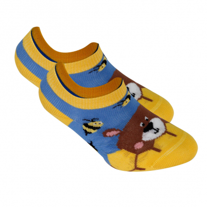 Detské členkové ponožky WOLA MACKO žlté