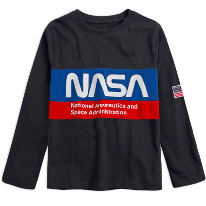 Chlapčenské tričko NASA čierne