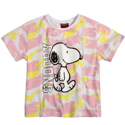 Dievčenský crop top SNOOPY ružový