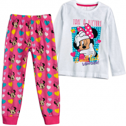 Dievčenské pyžamo DISNEY MINNIE PICTURE biele