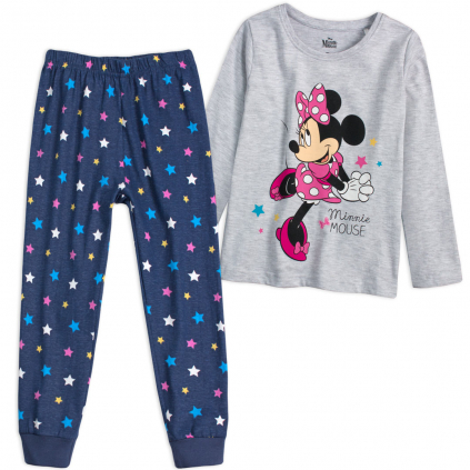 Dievčenské pyžamo DISNEY MINNIE STARS šedé