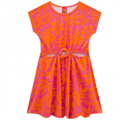 Dievčenské šaty KYLY AVA ružovo-oranžové