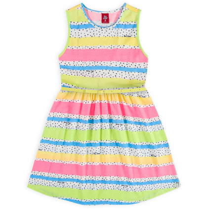 Dievčenské šaty BEE LOOP farebné prúžky