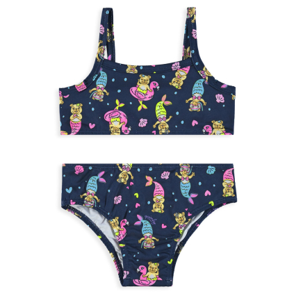 Dievčenské plavky QUIMBY CRAZY SUMMER modré