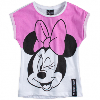 Dievčenské tričko DISNEY MINNIE FUNNY bielo-fialové