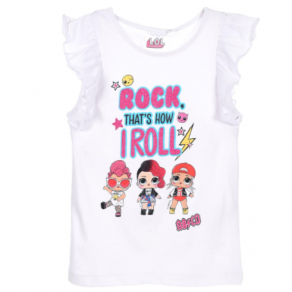 Dievčenské tričko L.O.L SURPRISE ROCK biele