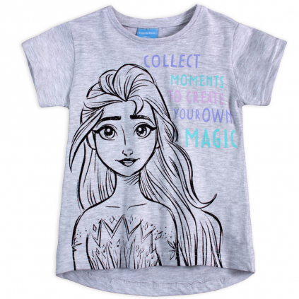 Dievčenské tričko DISNEY FROZEN MAGIC šedé