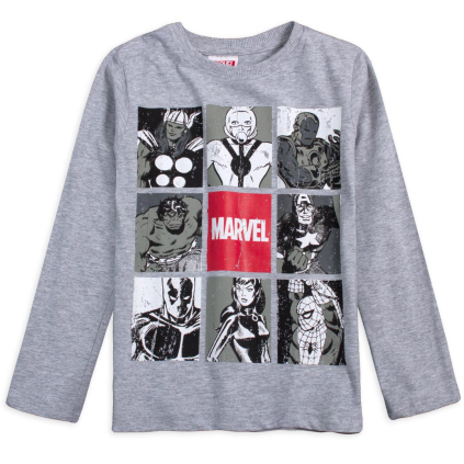 Chlapčenské tričko AVENGERS MARVEL šedé