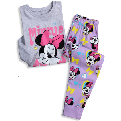 Dievčenské pyžamo DISNEY MINNIE GRL VIBES šedé