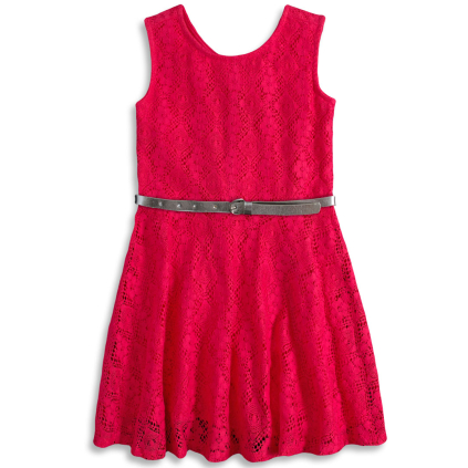 Dievčenské čipkové šaty LEMON BERET RASPBERRY