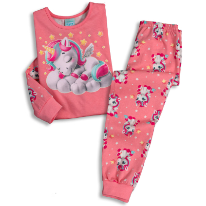Dievčenské pyžamo svietiace v tme KYLY JEDNOROŽEC ružové