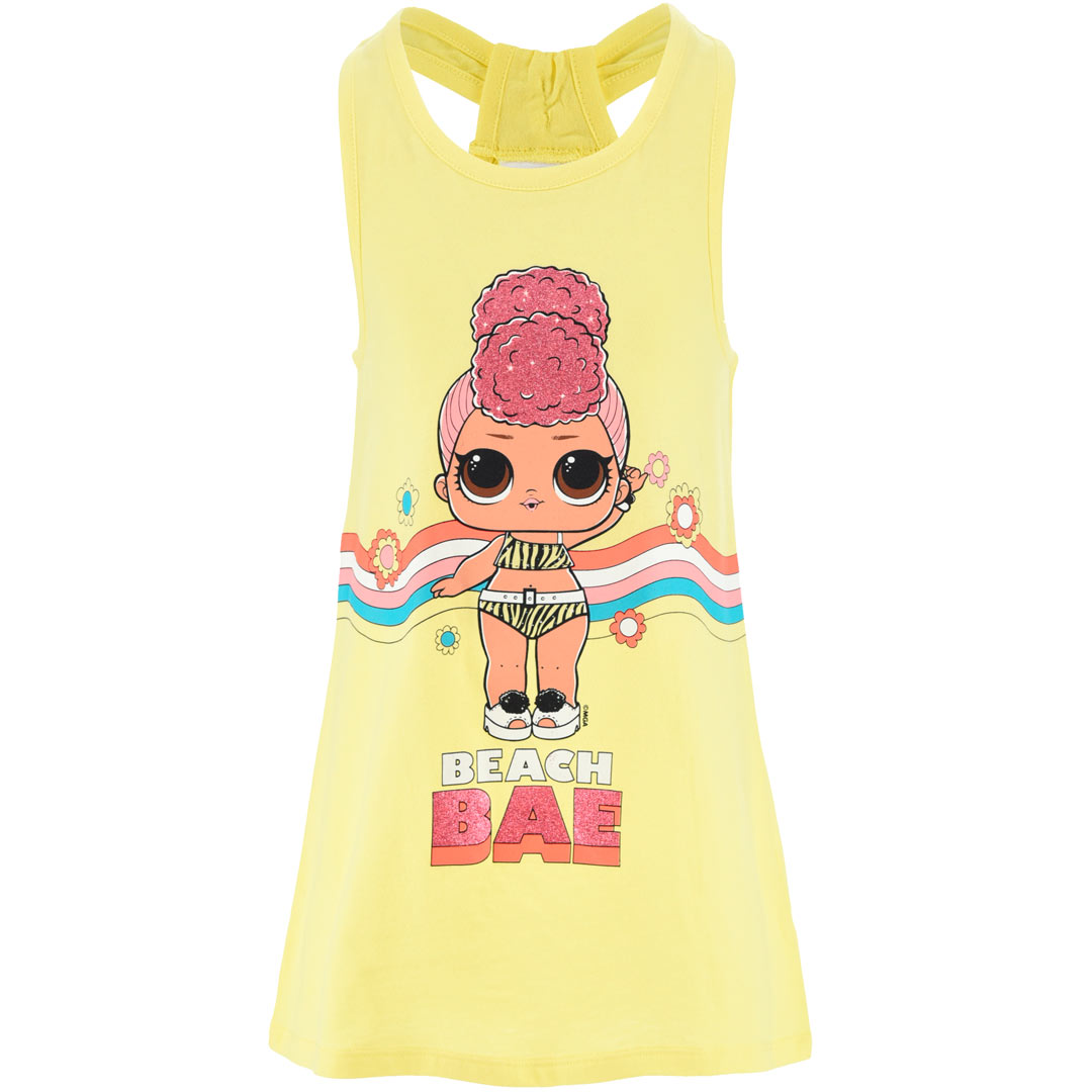 Dievčenské šaty L.O.L. SURPRISE BEACH BAE žlté