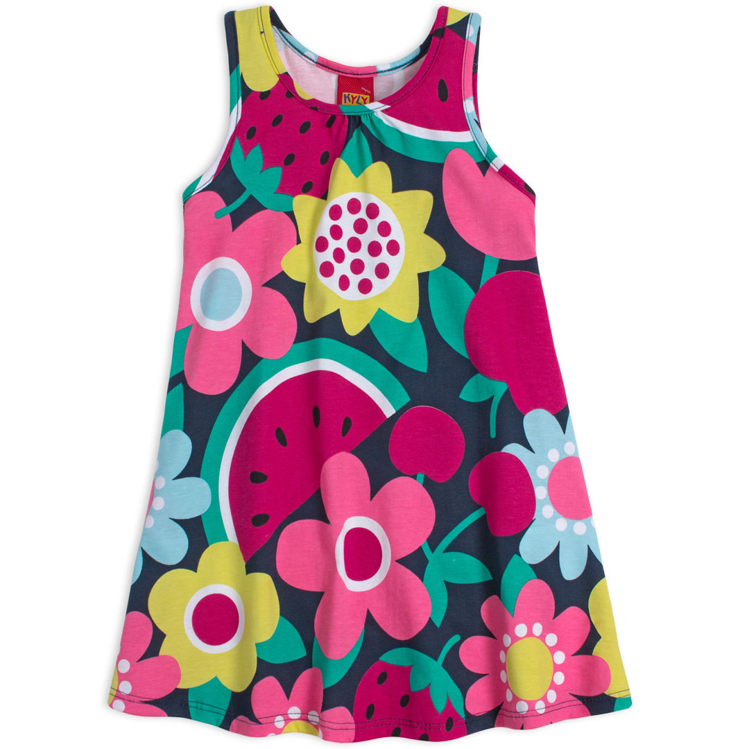 Dievčenské šaty KYLY FRUITS modré