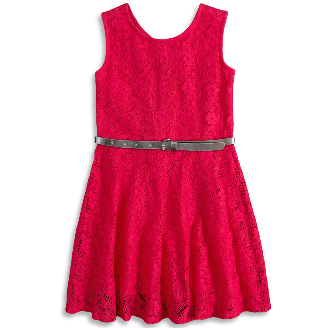 Dievčenské čipkové šaty LEMON BERET RASPBERRY
