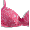 Dievčenská vystužená podprsenka KEY vtáčiky a kvietky, ružová