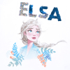 Dievčenský crop top z bio bavlny DISNEY FROZEN ELSA biely