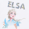 Dievčenský crop top z bio bavlny DISNEY FROZEN ELSA biely