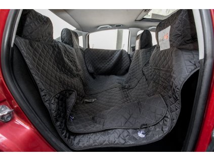 Ochranný poťah na zadné sedačky s bokmi  odolný materiál, dobre zapadne na hlavové opierky, ochrana dverí