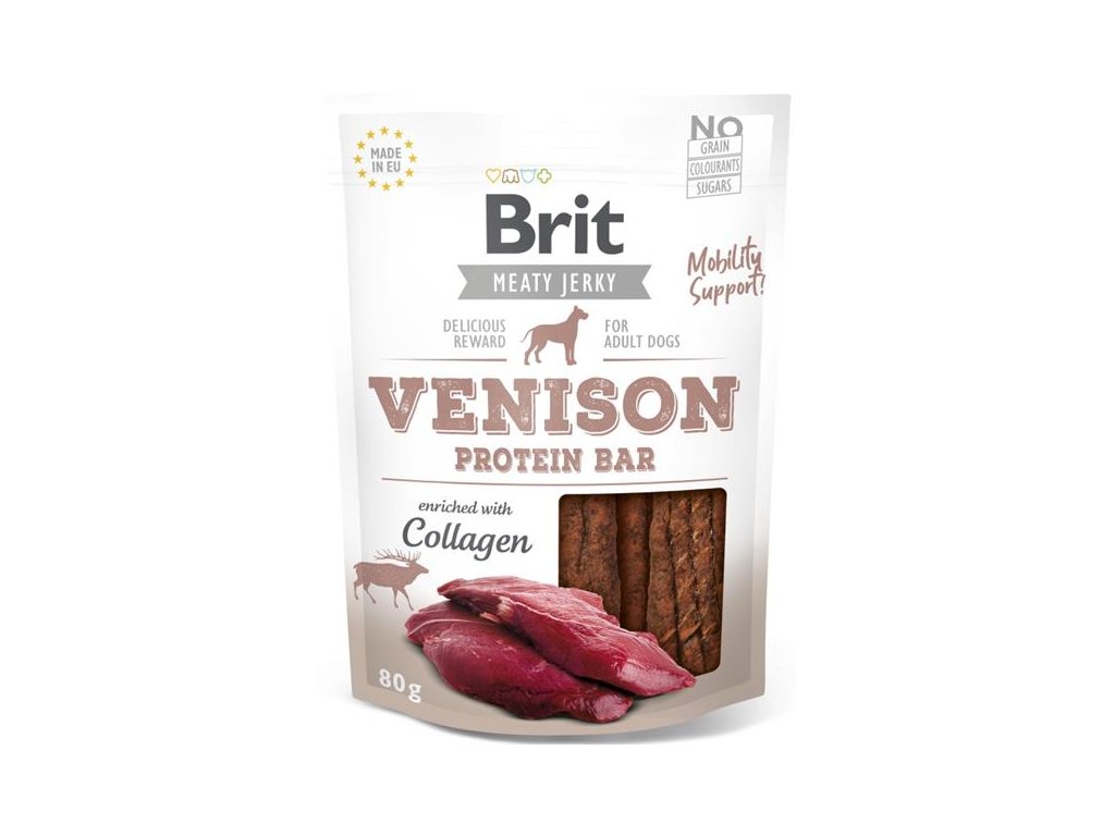 Brit Dog Jerky Venison Protein Bar 80g