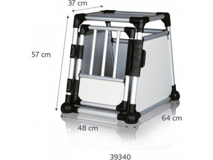 Transportní klec - hliníkový rám, pevné panely (Rozměr S 48x57x64 cm)