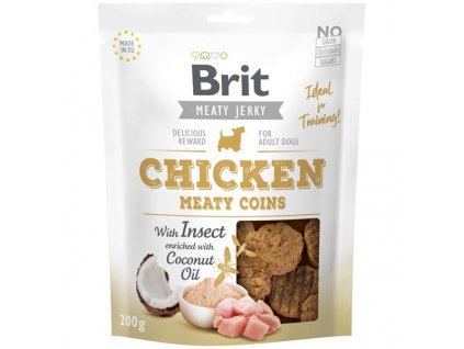 Brit Dog Jerky Chicken with Insect Meaty Coins 200g