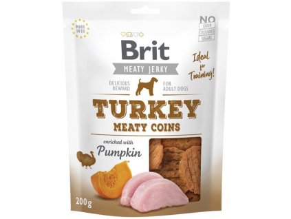 Brit Dog Jerky Turkey Meaty Coins 200g