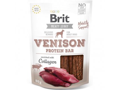 Brit Dog Jerky Venison Protein Bar 80g