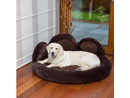 Pelíšek pro psa Tlapa - hnědý vel. L VÝPRODEJ