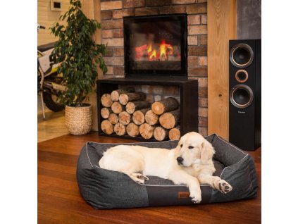 Pelíšek pro psa Comfort - tmavě šedý vel. L VÝPRODEJ