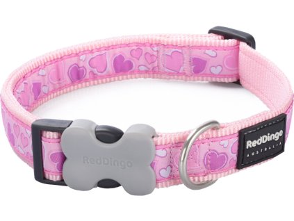 Red Dingo obojek – Breezy Love Pink – 20 mm x 31-47 cm