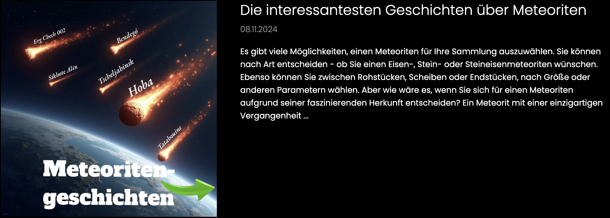 Meteoritengeschichte