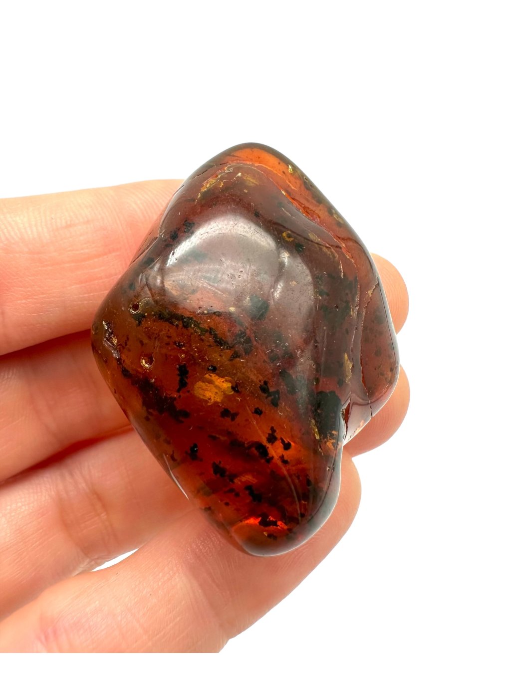 Red amber gemstone best sale