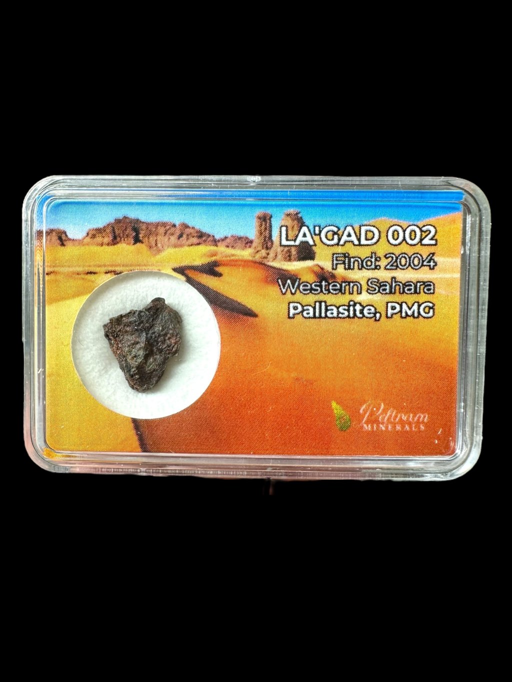 Meteorit Pallasit La'gad 002 – 1,37g  – Západní Sahara