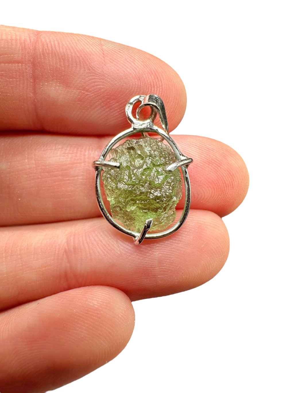 Silver moldavite pendant 1,8g