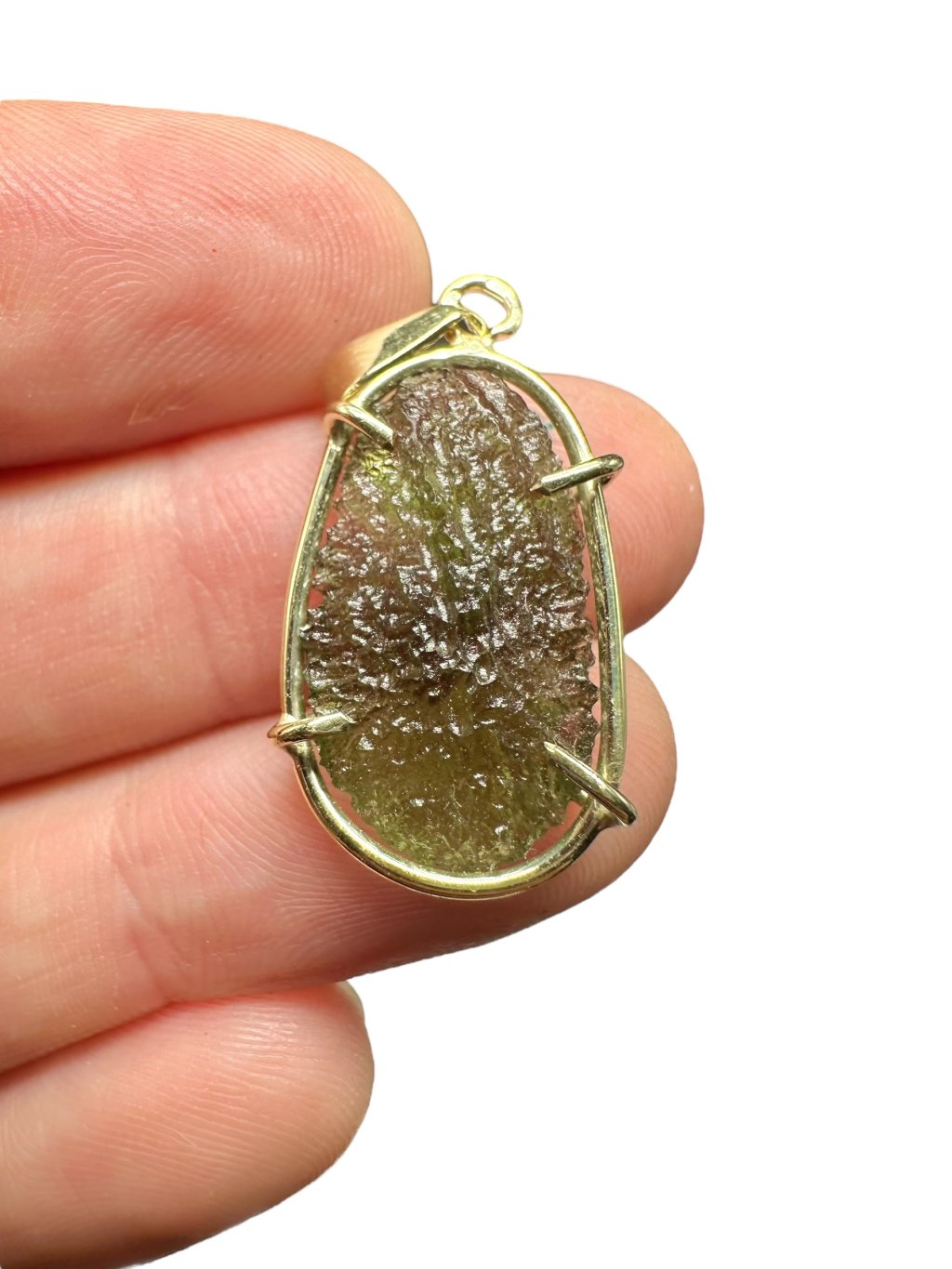 Gold moldavite pendant 2,4g