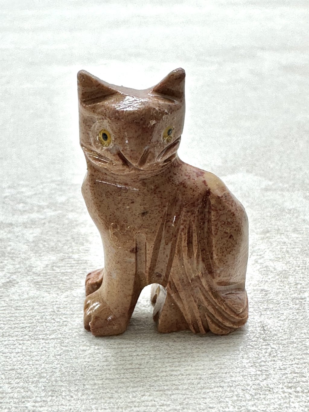 Tierchen aus Speckstein – Katze