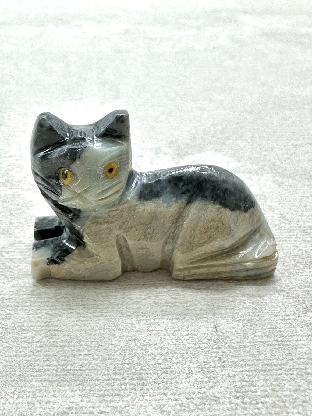 Tierchen aus Speckstein – Katze