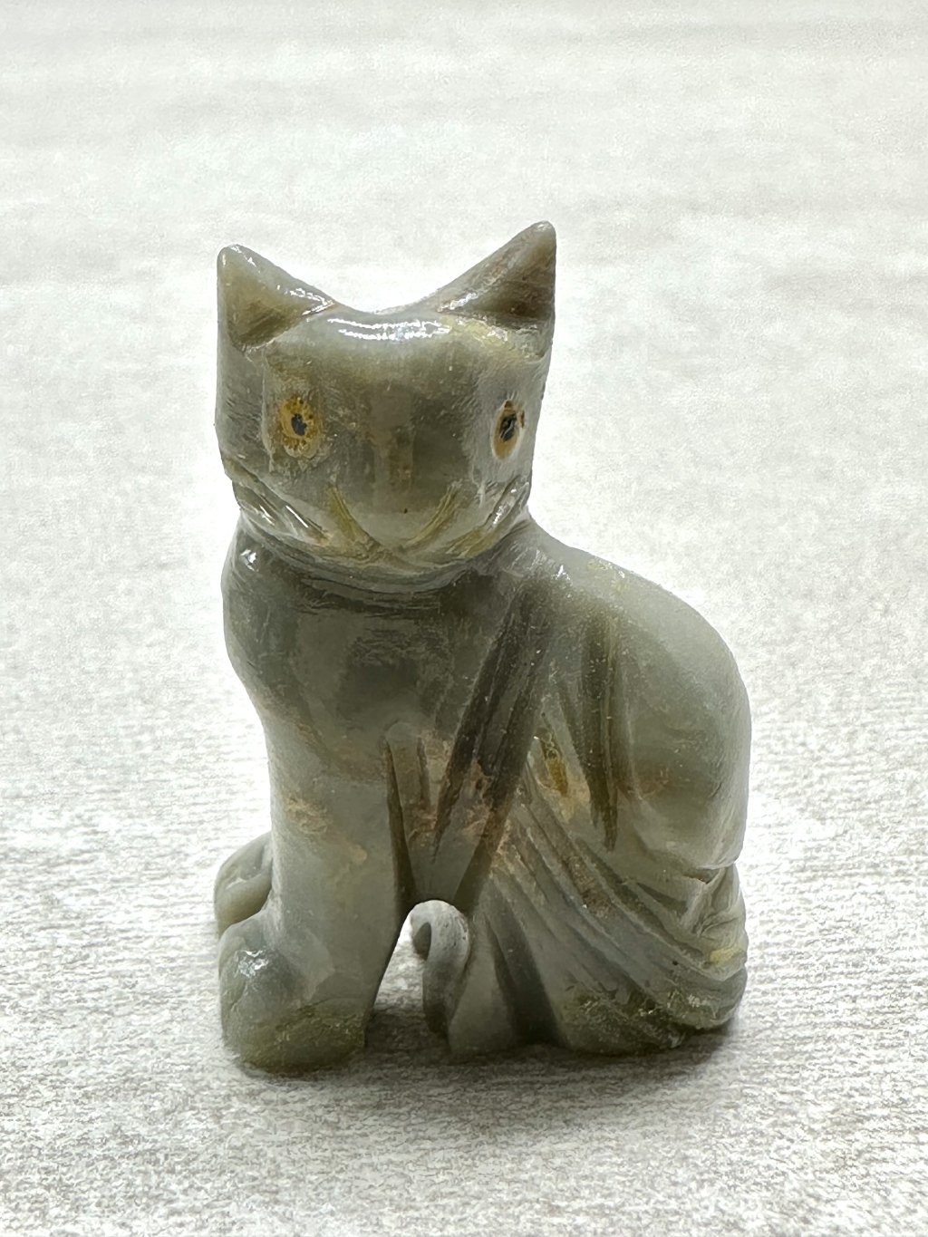 Tierchen aus Speckstein – Katze