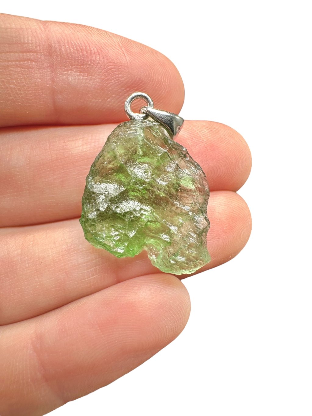 Silver moldavite pendant 3,1g