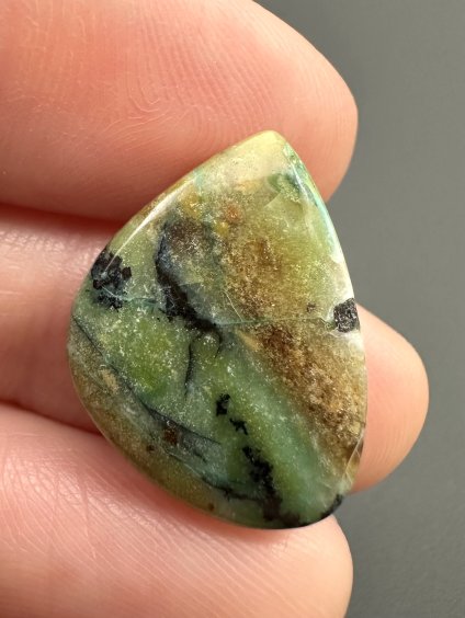 Petrified opalized wood with natural copper  – West Java, Indonesia