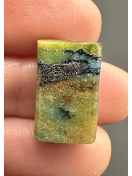 Petrified opalized wood with natural copper  – West Java, Indonesia