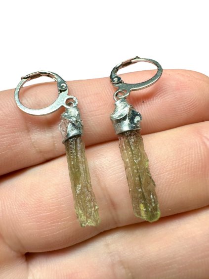 Moldavite earrings