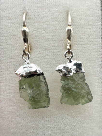 Moldavite earrings