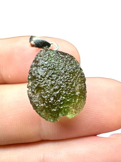 Silver moldavite pendant 2,5g