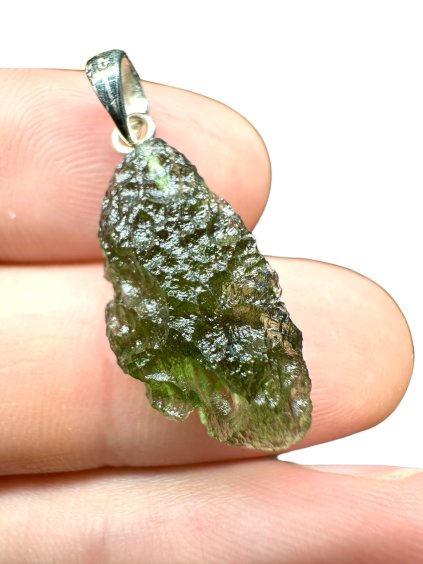 Silver moldavite pendant 2,1g