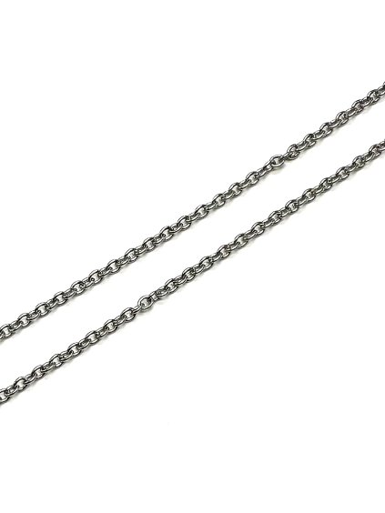 Kette aus Chirurgenstahl 75 cm, Breite 2,5 x 2 mm