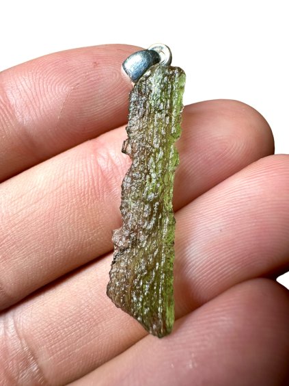 Silber Moldavit Anhänger