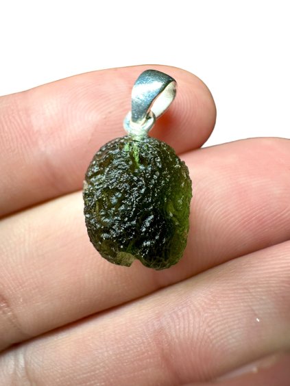Silver moldavite pendant 2,3g